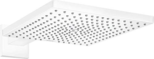 hansgrohe Duschkopf Raindance E 300 Regendusche (Kopfbrause für Wandanschluss) Mattweiß, 300x300 mm (Wandanschluss)