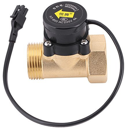 Water Flow Magnetic Switch AC220V 3A G1 Inch Automatic Thread Water Pump Senor Switch High Temperature Resistance for Solar Water Heater Booster Pump