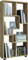 VCM Holzregal stehend | platzsparendes Regal | Maße: H. 119 x B. 60 x T. 20 cm | Elegantes Regal stehend | Aufbewahrungsregal | Bücherregal | Raumteiler | Blina Honig-Eiche