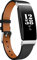 TenCloud Armbänder kompatibel mit Fitbit Inspire 2 Armband, schmales Leder-Ersatzarmband für Inspire 2/Inspire/Inspire HR Fitness-Tracker (Schwarz)