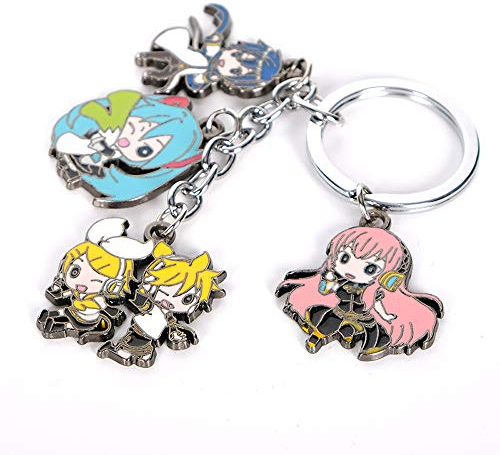 Multiculture Schlüsselanhänger 4 Chibi Figuren Miku Hatsune Megurine Luka Kagamine Rin/Len