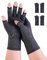 Donfri 2 Paare Arthritis Handschuhe Kompressionshandschuhe Fingerlose handschuhe fr Schmerzlinderung Gaming Tippen und Wrme fr Mnner und Frauen Rutschfest arthrose handschuhe (L, schwarz)