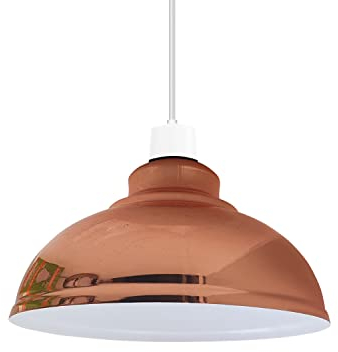 DC VOLTAGE Industrial Ceiling Pendant Light Shades Retro Style 29cm Metal Curvy Dome Shaped lamp Easy fit Ceiling Pendant for Light fixtures