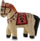 Deko Pferd, im Antik- look bemalt, Holzpferdchen - beige / Tierfiguren