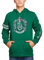 Elbenwald Harry Potter Hoodie Slytherin Wappen Frontprint und Ärmelprint mit Kapuze und Tasche für Herren Damen Unisex Baumwolle grün - XS