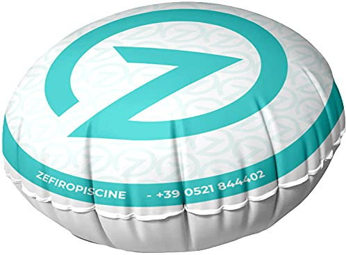 ZEFIROPISCINE MADE IN ITALY Camera Cuscino Galleggiante Gonfiabile per Sollevamento Telo Invernale Copertura Piscina - Diametro Cm 80 con 2 Passacorda - ALTA QUALITA' MADE IN ITALY