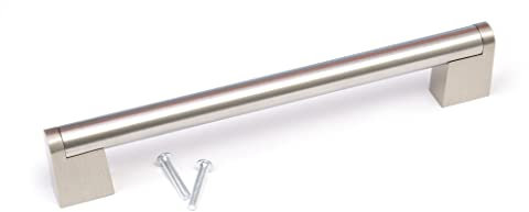 BSM Marketing Kitchen Cupboard Cabinet Boss Bar Door Handle Brushed Stainless Steel Finish (1, 96mm)