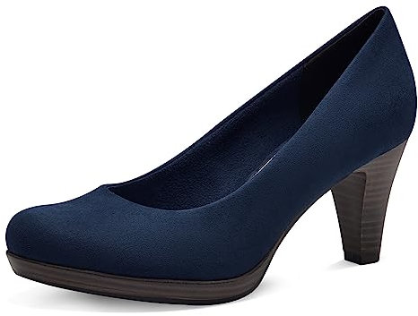 MARCO TOZZI scarpe da donna con tacco vegane, eleganti e blu (navy) 36 EU