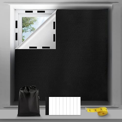 Verdunklungsstoff Sets, 300 x 145 cm erdunklungsstoff Verdunkelungsrollo, ohne Bohren Dachfenster Sonnenschutz Verdunklung, Verdunklung Abnehmbar, Sonnenschutzvorhänge mit Wärmedämmschicht