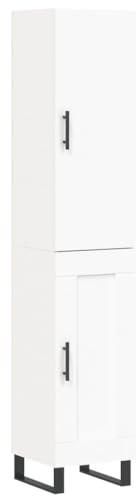 vidaXL Highboard Weiß 34,5x34x180 cm Holzwerkstoff