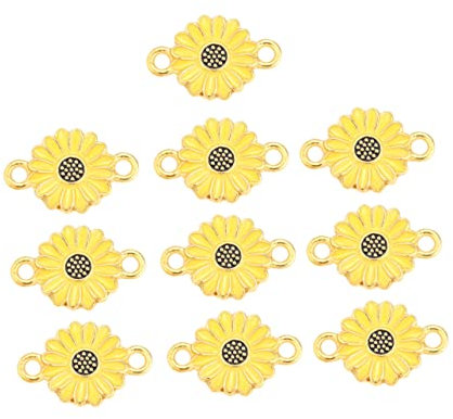 CIMAXIC 10packungen Pack Diy-schmuckzubehör Schmetterlingsanhänger Aus Legierung Handgefertigt Gelb Für Halsketten Armbänder Schlüsselanhänger Scrapbooking Diy-geschenke