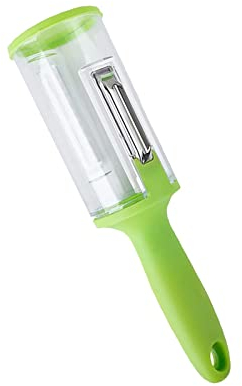 Peeler 2 in 1 Vegetable Scraper Fruit Knife Fruit Peeler Vegetable Peeler Potato Peeler Peeler with Container Multifunction Kitchen Planing Cutter for Fruits and Vegetables Fish Scales Kitchen