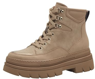 MARCO TOZZI Damen Stiefeletten zum Schnüren mit Plateau mit Reißverschluss
