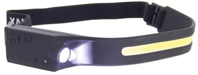 Xanlite - Torche Frontale LED Sensor - Rechargeable USB - Double Éclairage Puissant 120 Lumens et 300 Lumens - avec Capteur de Mouvement Intégré - Compacte et Légère - Noir