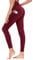 TNNZEET Leggings Damen High Waist mit Taschen Sporthose Blickdicht Sportleggins Lang Weiche Yogahose Elastische Hosen Sport Gym Laufhose(Weinrot,S-M)