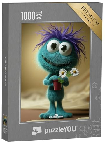 Puzzle 1000 Teile XXL „LITTLEMONSTERTIME: Bloom“ – aus der Puzzle-Kollektion Illustrationen, Kunst & Fantasy