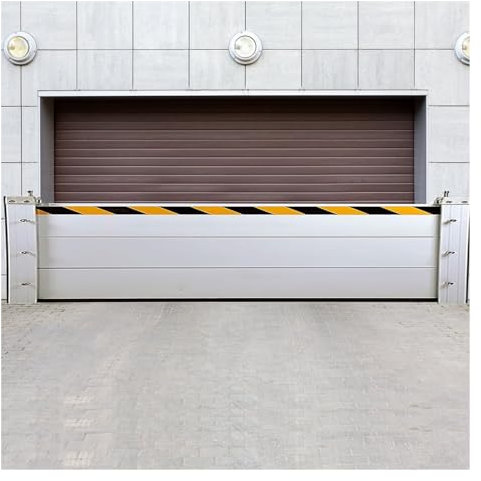 60 40 20 CM High Garage Door Flood Barrier Shield, Basement Flood Protection Barriers Temporary Dams, Heavy Duty Aluminum Alloy Door Rain Drip Guard (Color : H 60cm(1.9ft), Size : L 50cm/1.6ft)