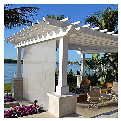 Außen-Lichtfilterung, wasserdicht, Außenrollo, für Veranda, Pavillon, Pergolen, aufrollbar, Terrassen-Jalousien, 152,4 cm B x 152,4 cm L