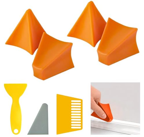 4 Pièces Silicone Seam Tools Silicone Seam Tools Set Caulk Finishing Tool Silicone Caulking Tool Nouveau style Silicone applicator effective sealing tools Deux Tailles Caulk Finishing Tool 3 Racleurs