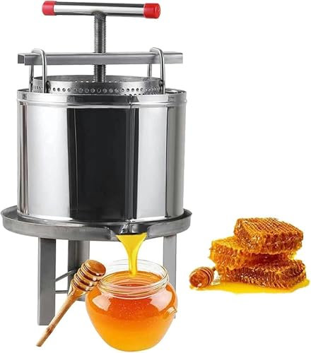 CASEGO Spremiagrumi, pressa Manuale per Miele in Acciaio Inossidabile, pressa per Vino con Impugnatura a T per Miele, Produzione di Olio