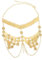 Ipetboom Tanzvorhang Halloweenkostüm Gesichtsschleier Gesicht Kette Schmuck Gesichtsketten Maske Mit Strassfransen Bauchtänzerin-accessoires Für Damen Quastenkopfkette Golden Metall