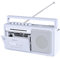 Lettore a cassette portatili, con Bluetooth, USB, jack per cuffie, vintage registratore a cassette portatile per casa o all'aperto (bianco)