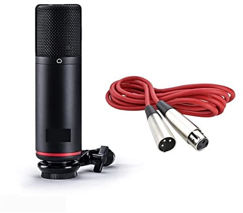 Msuiiixcccc Microphone CM25 MkIII Condenser Microphone Studio-Quality for Computer Recording, with 3m XLR Cable Suitable for Anchor, Dubbing Studio, Recording, St