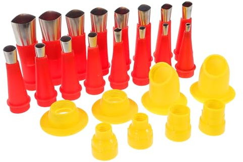 DOITOOL Replacement Nozzles for Caulking Gun Stainless Steel Nozzle Bottle Glue Extender for Door Window Sealing