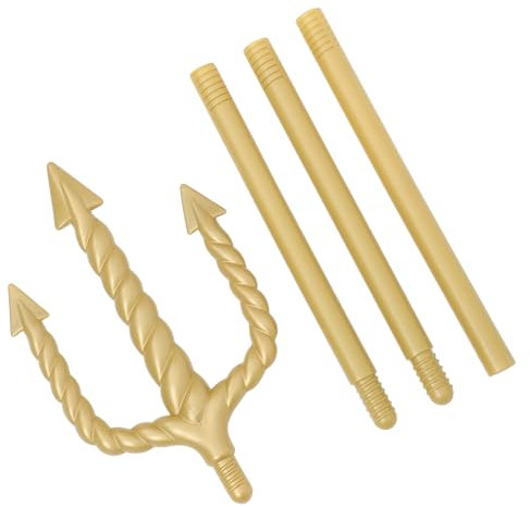 BESTYASH Teufelsgabel Cosplay Requisit Goldene Dreizack Requisite Für Halloween-Partys Tragbare Dekoration Für Kostüm-Events Abnehmbar Und Robust Für Bühnenauftritte Und Spukhäuser