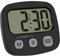 TFA Dostmann Minuteur numérique 38.2057.01, pour Cuisine, Sport, étude, avec Horloge et chronomètre, magnétique, Grand écran, minuteur à œufs, Noir