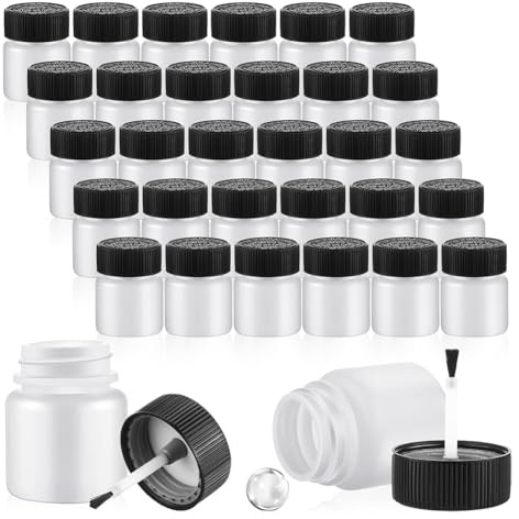 Nudiuhis 60pcs Touch Up Paint Bottles Empty Touch Up Paint Containers Reusable Small Paint Bottles for Repairing Chips Scratches