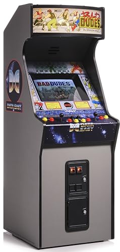 Quarter Arcades Bad Dudes Vs. DragonNinja Mini Arcade - Armadio da collezione in scala 1/4, ROM originale, tendone illuminato, alimentazione USB-C, azione Beat-'Em-Up retrò