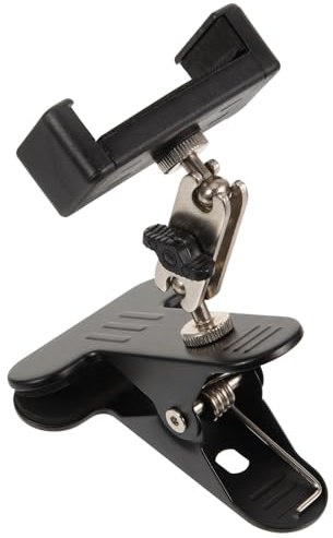 UKCOCO Folding Mobile Phone Holder Adjustable Clip Desk Stand for Smartphone Office Use Compatible Devices