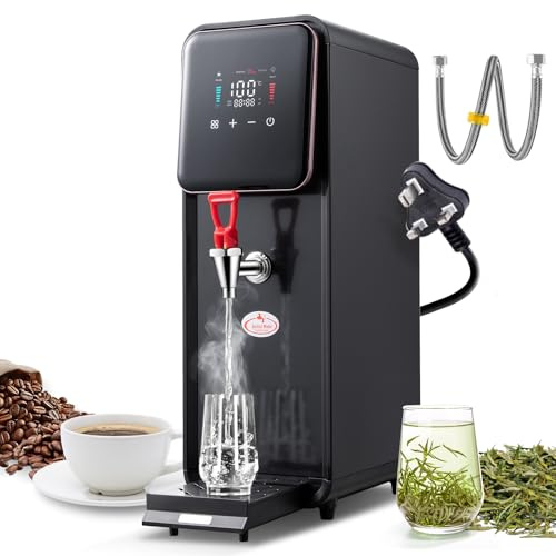 TERUISI 12L Commercial Hot Water Dispensers 2500W Large Hot Beverage Water Dispenser for Hotels, Restaurants, Bar Temperature Adjustable, 50L/H Large Output, 304 Stainless Steel Inner