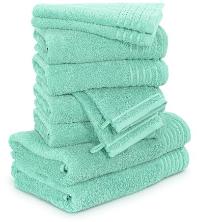Möve Handtuchset New Classic 10-TLG Handtücher - 2x20x15cm+2x30x50cm+4x50x100cm+2x67x140cm, 100% Baumwolle, Jelly Mint
