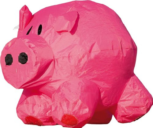 HQ Design - Bouncing Buddy Porky, Bodenwindspiel, wetterfest, dekorativ für Strand Garten Camping, robust und langlebig, 92x50cm, ab 4 Bft