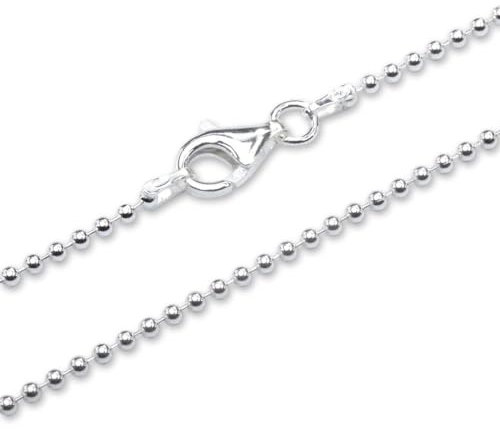 Unique Kugelkette 925er Silber 1,8mm für Damen und Herren 40-80cm