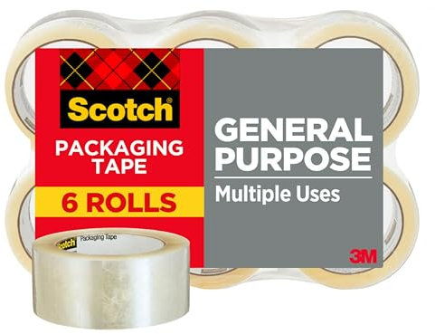 Scotch Paketklebeband, leicht, 4,8 cm x 54,6 m 6 Rolls durchsichtig
