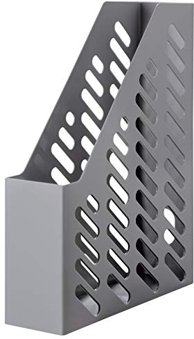 HAN Stehsammler KLASSIK KARMA – 10 STÜCK, umweltfreundlicher Zeitschriftensammler aus 80-100% Recyclingmaterial. Für Papiere und Zeitschriften bis Format DIN A4/C4, öko-grau, 16018-18