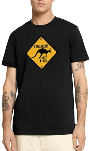 Spreadshirt Panneau Kangaroos Attention Kangourous T Shirt Homme Premium