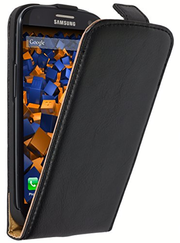 mumbi Echt Leder Flip Case kompatibel mit Samsung Galaxy S3 / S3 Neo Hülle Leder Tasche Case Wallet, schwarz