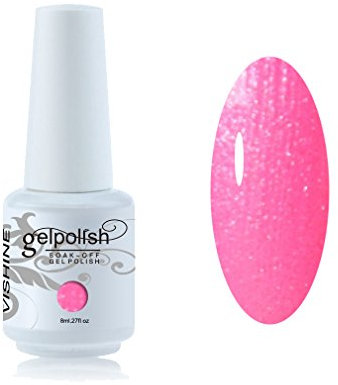 Vishine Vernis à ongles Semi-permanent Soak Off UV LED Gel Polish Nail Gel Manucure 8ml Pearl Rose foncé #743