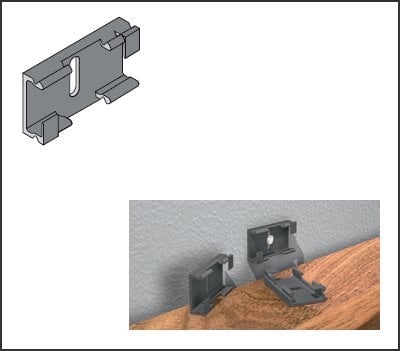 Prinz Befestigungsclips Set für ALU-Sockelleiste 58 mm