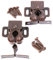 2X Antique Brass Double Roller Catch Sets + Screws - Caravan Door/Cupboard Metal Latch
