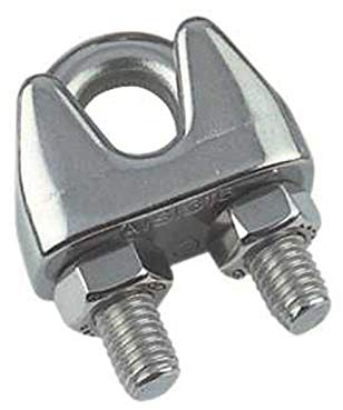 HAMBURGER TAUWERK-FABRIK EST. 1901 Bügelseilklemme Drahtseilklemme Edelstahl V4A INOX Drahtseil Seilklemme Klemme 8mm - 10 Stück