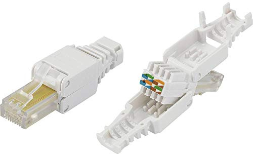 TRU COMPONENTS 93014c935 RJ45-Stecker, werkzeuglos 817966 Stecker, gerade Natur 1St.