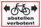 Melis-Folienwerkstatt Schild - Fahrräder abstellen - 15x10cm | 3mm Hartschaum – S00050-094-B -20 Varianten