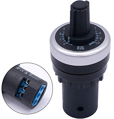 Taiss / LA42DWQ-22 2K Drehpotentiometer 22mm Wechselrichter Wandler Widerstand Drehzahlvariables Antriebs potentiometer