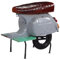 vidaXL Barstuhl Altholz Motorroller Echtleder Grau Barhocker Tresenhocker