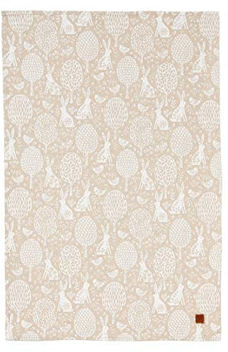 Ulster Weavers Cottontail Meadow Union (75% Cotton/25% Linen) Tea Towel with Hares, Trees and Birds